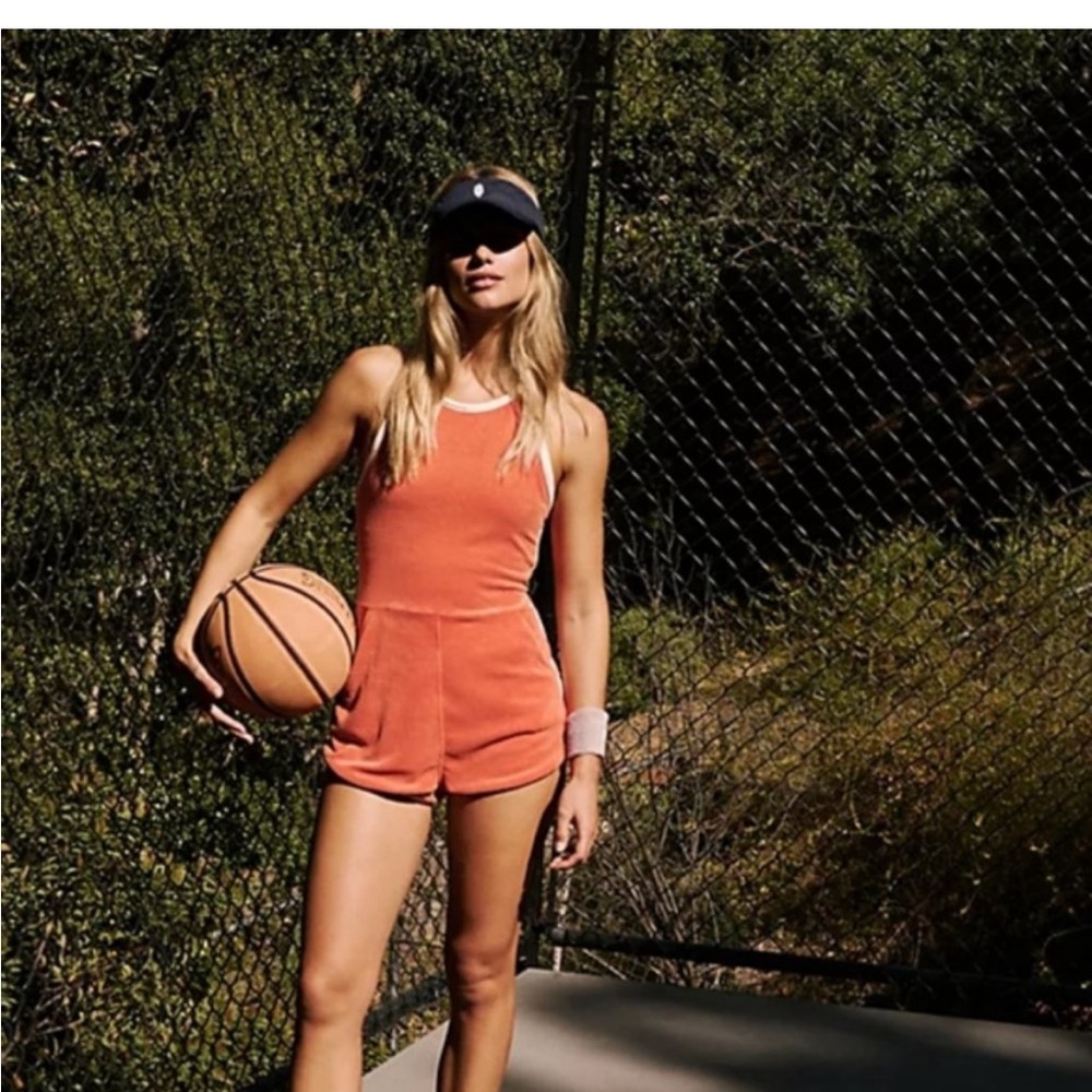 Free People Free People Ringleader Romper Orange Size Medium NWT